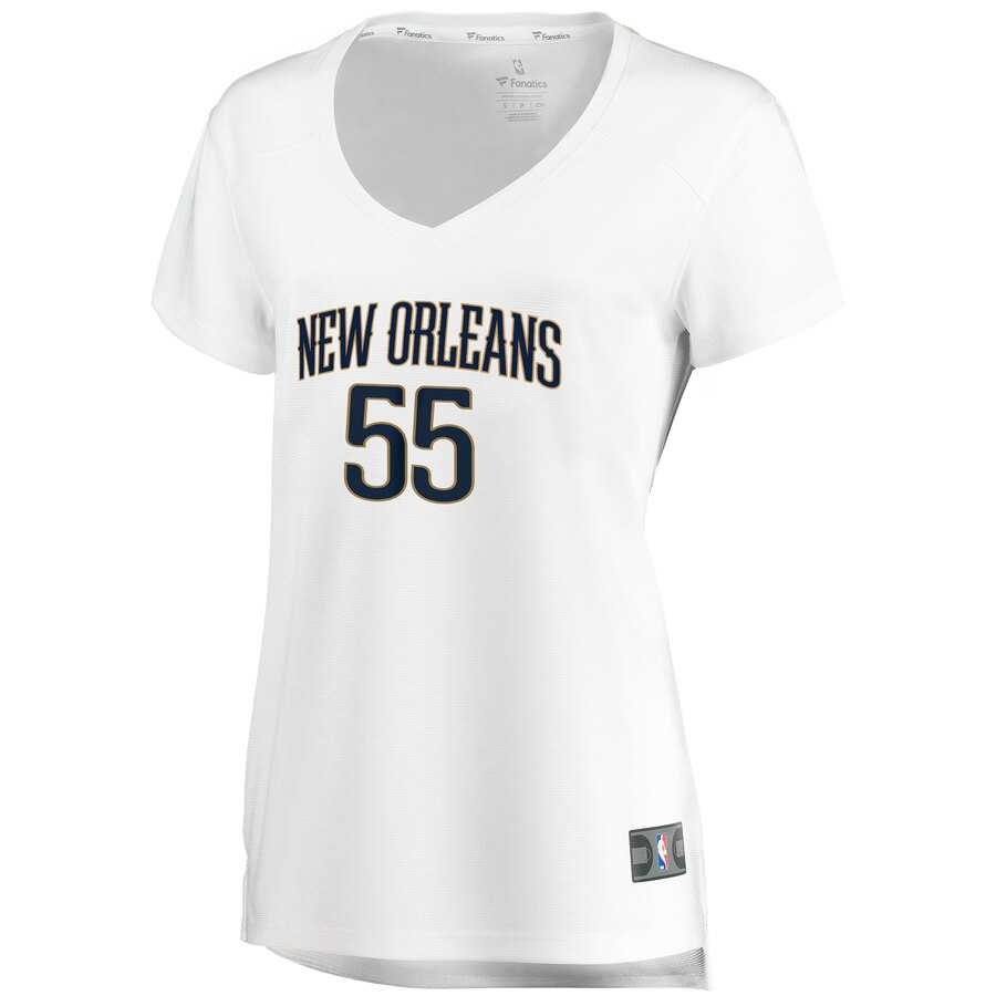 Alternative view of E'twaun Moore New Orleans Pelicans Fanatics Branded Women's Fast Break Replica Jersey - Association Edition - White