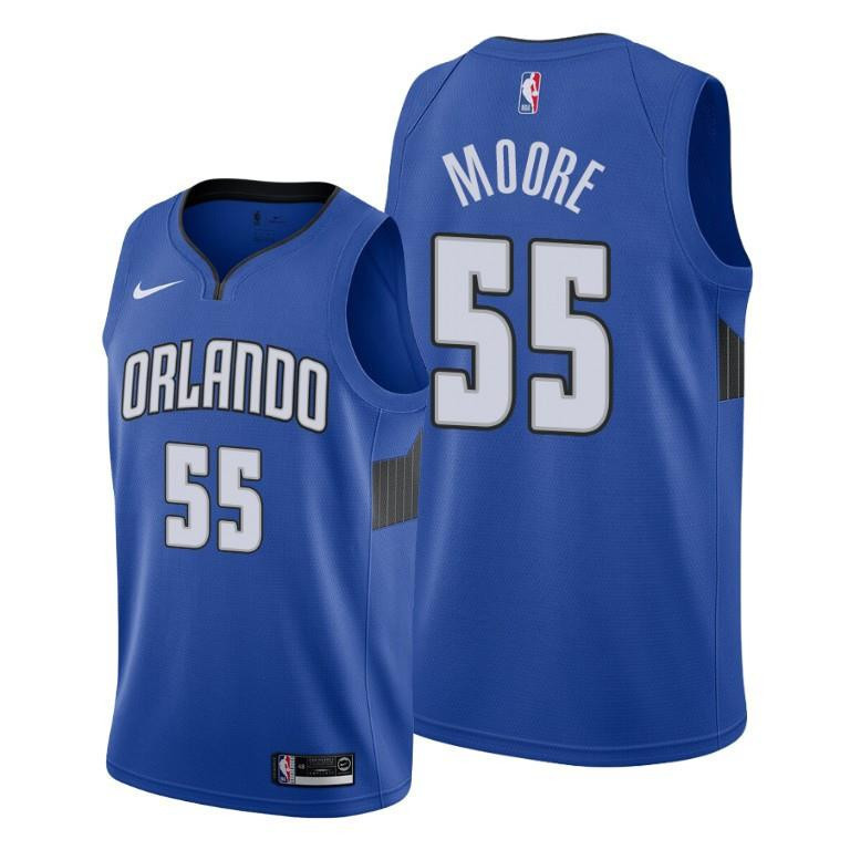 E'Twaun Moore Orlando Magic Blue Statement Edition Jersey 55 - Men Jersey - JS701 