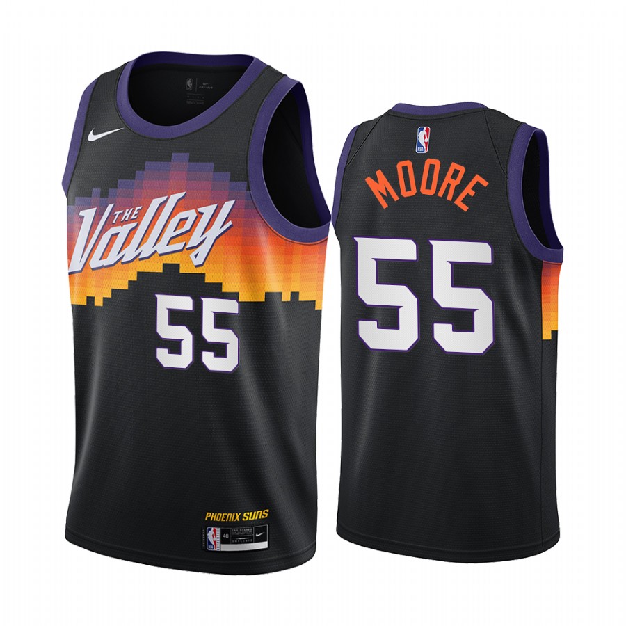 E'twaun Moore Phoenix Suns 2020-21 Black City Jersey 2020 Trade