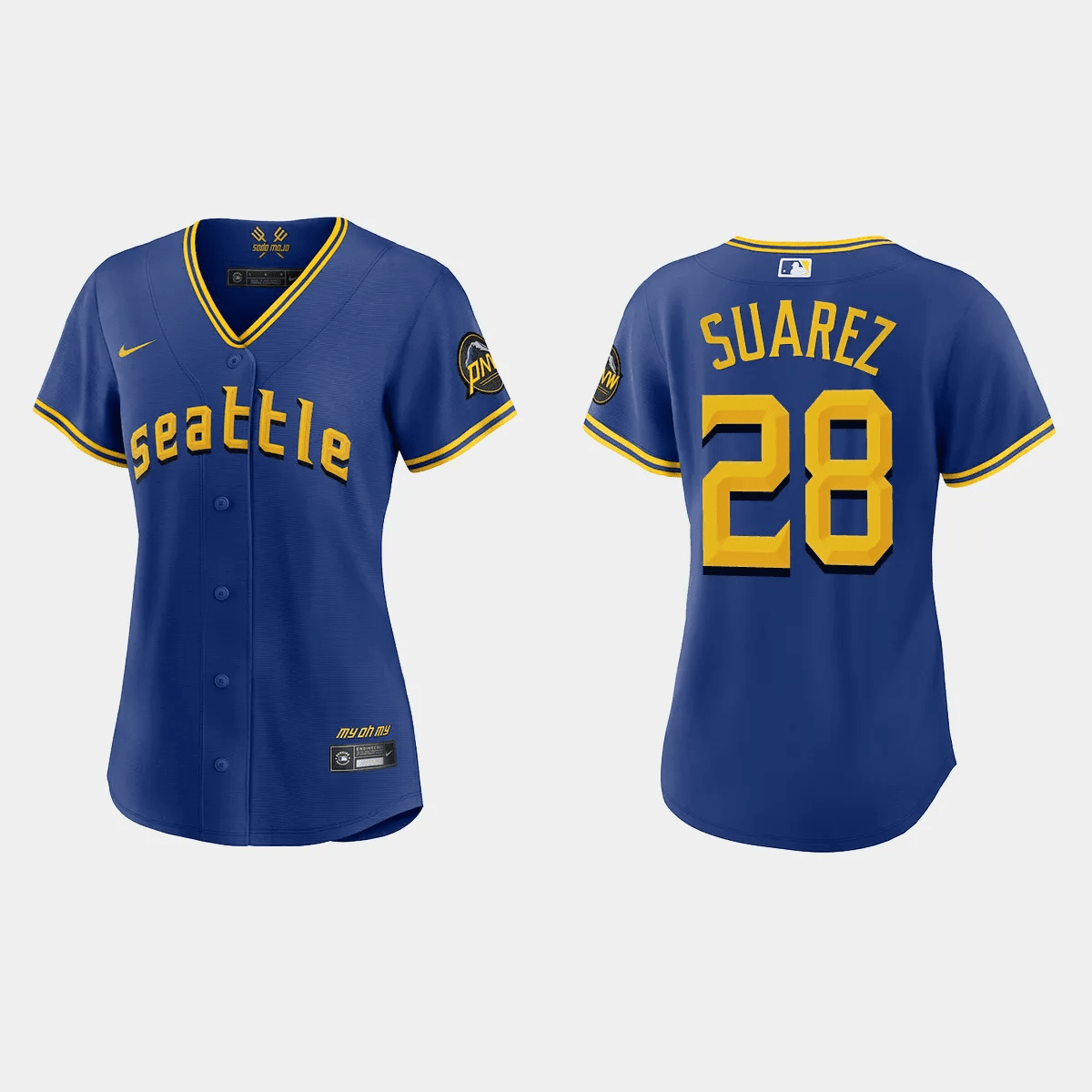 Eugenio Suarez 28 Seattle Mariners 2023 City Connect Game Jersey - Women's Royal 