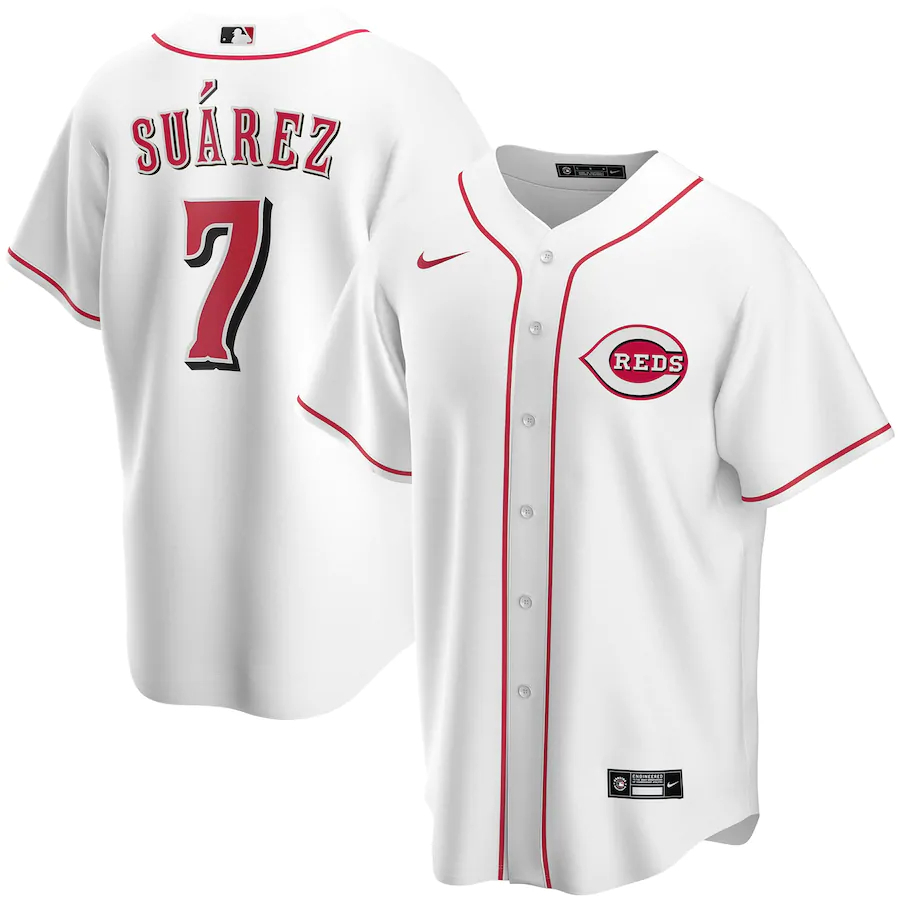 Eugenio Suarez Cincinnati Reds Home 2020 Replica Player Jersey ÃƒÂ¢Ã¢â€šÂ¬Ã¢â‚¬Å“ White