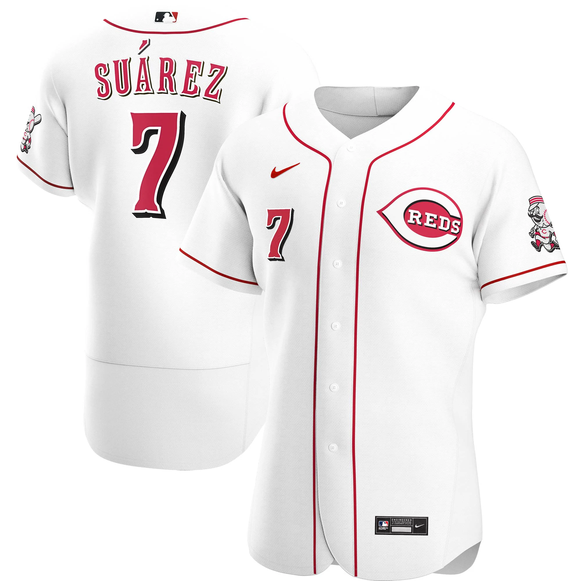 Eugenio Suarez Cincinnati Reds Home Authentic Player Jersey – White