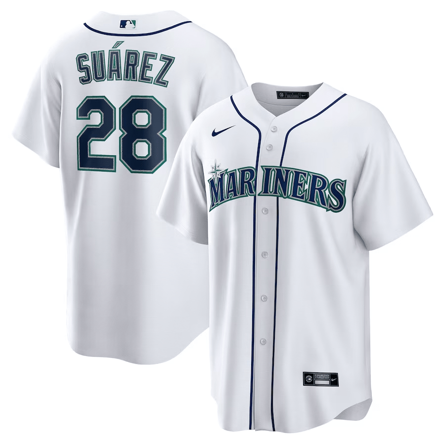 Eugenio Suárez 28 Seattle Mariners Home Men Jersey - White 