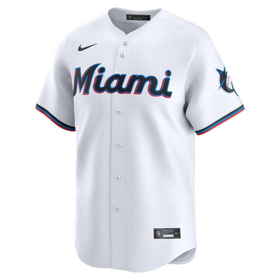Alternative view of Eury Pérez 39 Miami Marlins Home Limited Men Jersey - White 