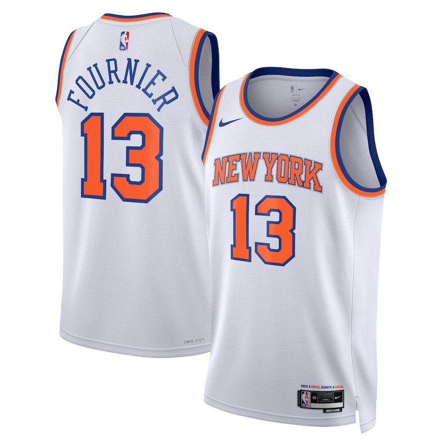 Evan Fournier 13 New York Knicks Unisex Swingman Jersey - Association Edition - White - JS682 