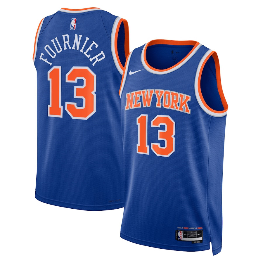 Evan Fournier 13 New York Knicks Unisex Swingman Jersey - Icon Edition - Blue - JS793 