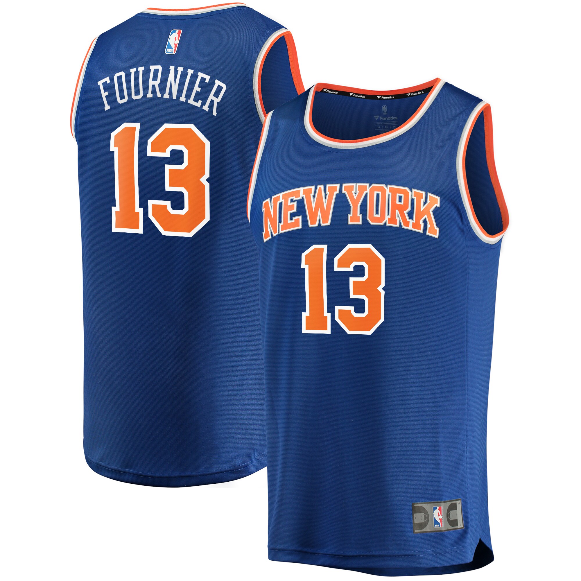 Evan Fournier New York Knicks Fanatics Branded 2021/22 Fast Break Replica Jersey – Icon Edition – Blue