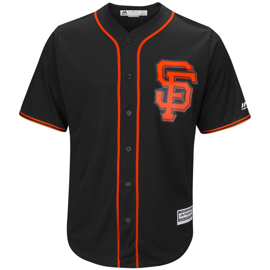 Alternative view of Evan Longoria San Francisco Giants Majestic Alternate Official Cool Base Replica Player Jersey - Black