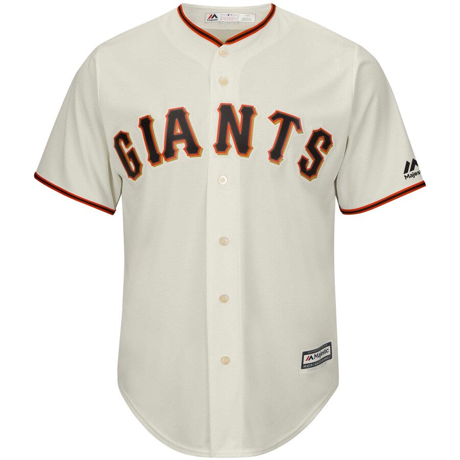 Alternative view of Evan Longoria San Francisco Giants Majestic Official Team Cool Base Player Jersey - Cream