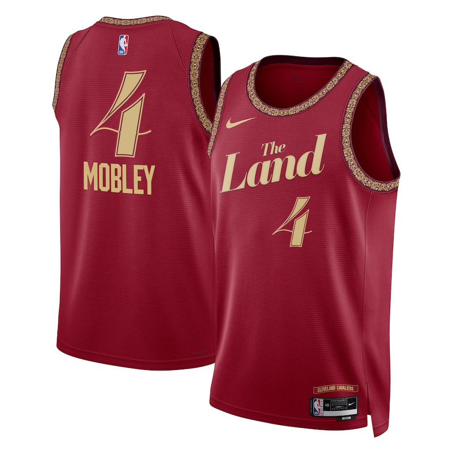 Evan Mobley 4 Cleveland Cavaliers 2023/24 City Edition Swingman Jersey - Wine - JS330
