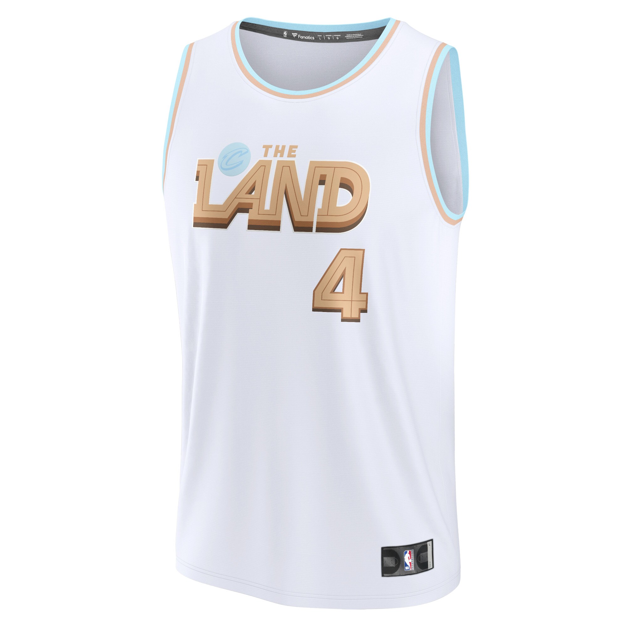 Alternative view of Evan Mobley Cleveland Cavaliers Fanatics Branded 2022/23 Fastbreak Jersey - City Edition - White
