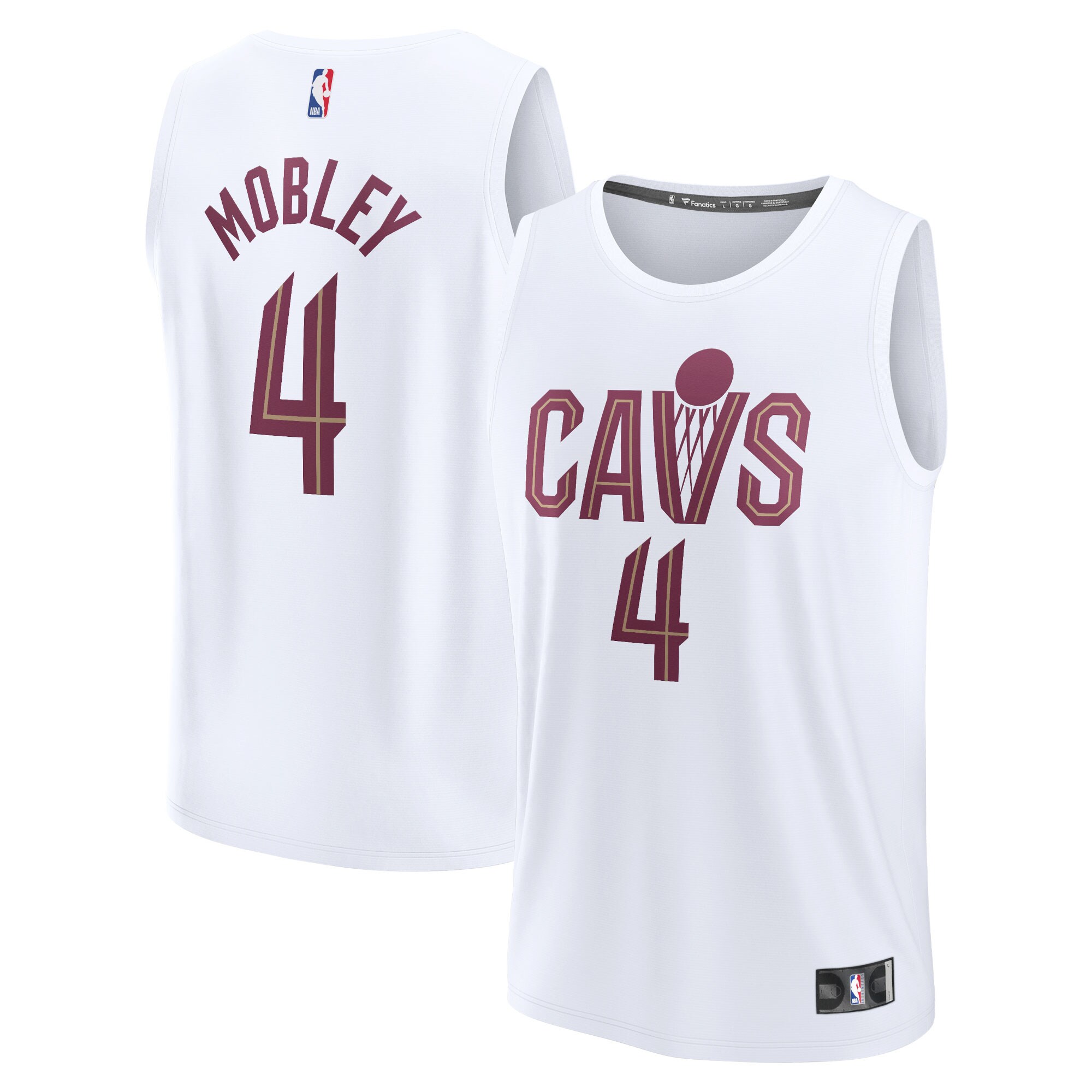 Evan Mobley Cleveland Cavaliers Fanatics Fast Break Replica Player Jersey – Association Edition – White