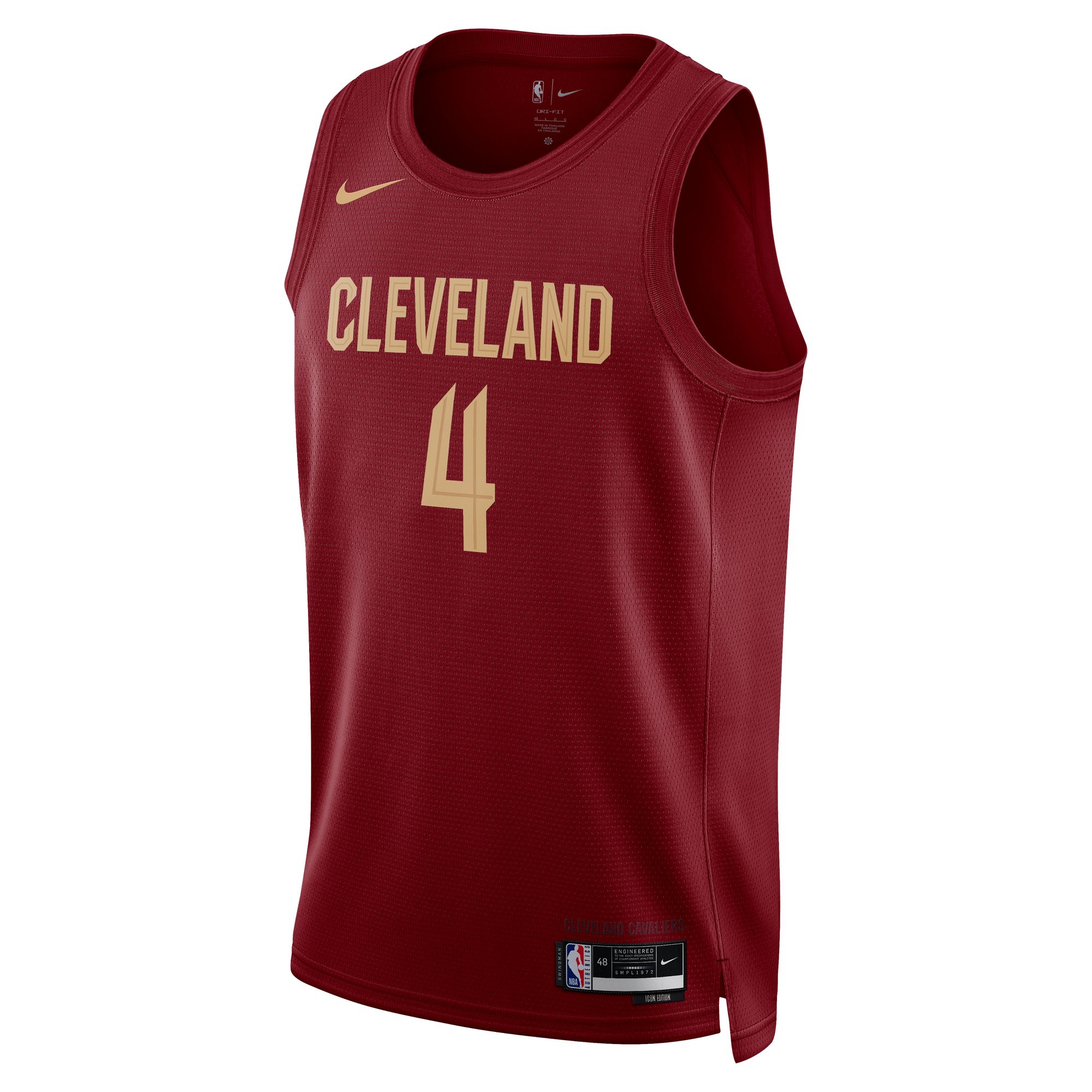 Alternative view of Evan Mobley Cleveland Cavaliers Unisex Swingman Jersey - Icon Edition - Wine