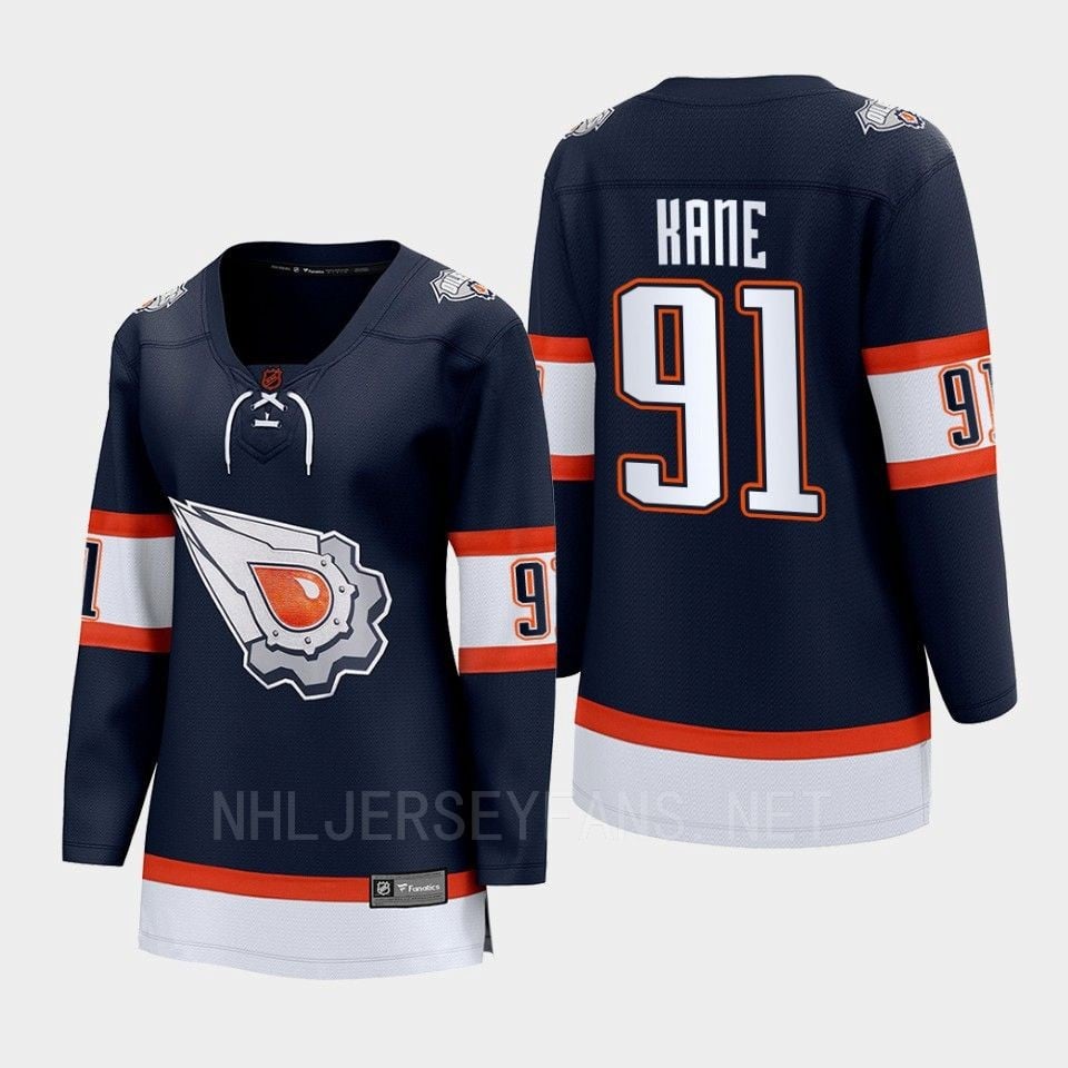 Evander Kane 91 Edmonton Oilers 2022 Special Edition 2.0 Women Breakaway Player Retro Jersey Navy - JS487 