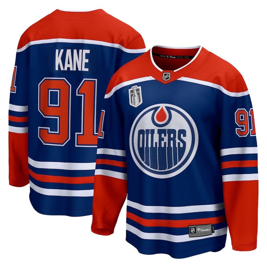 Evander Kane 91 Edmonton Oilers 2024 Stanley Cup Final Home Breakaway Player Jersey - Royal - JS298 