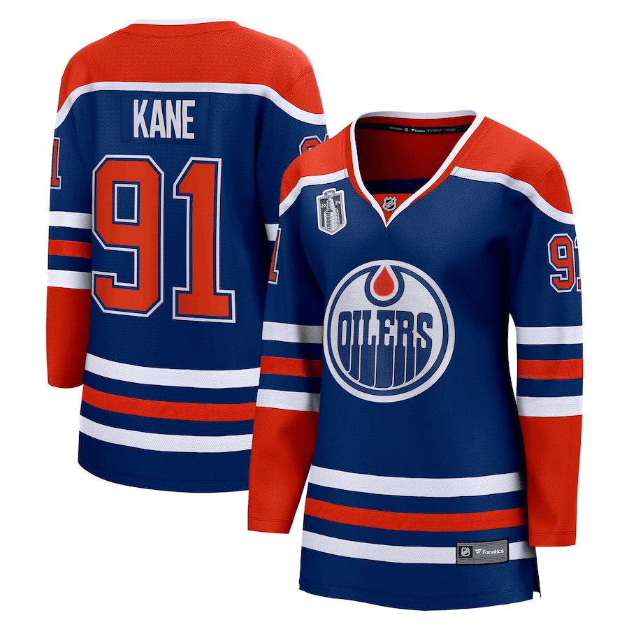 Evander Kane Edmonton Oilers 2024 Stanley Cup Final Home Breakaway Player Jersey - Royal, Women - JS904 