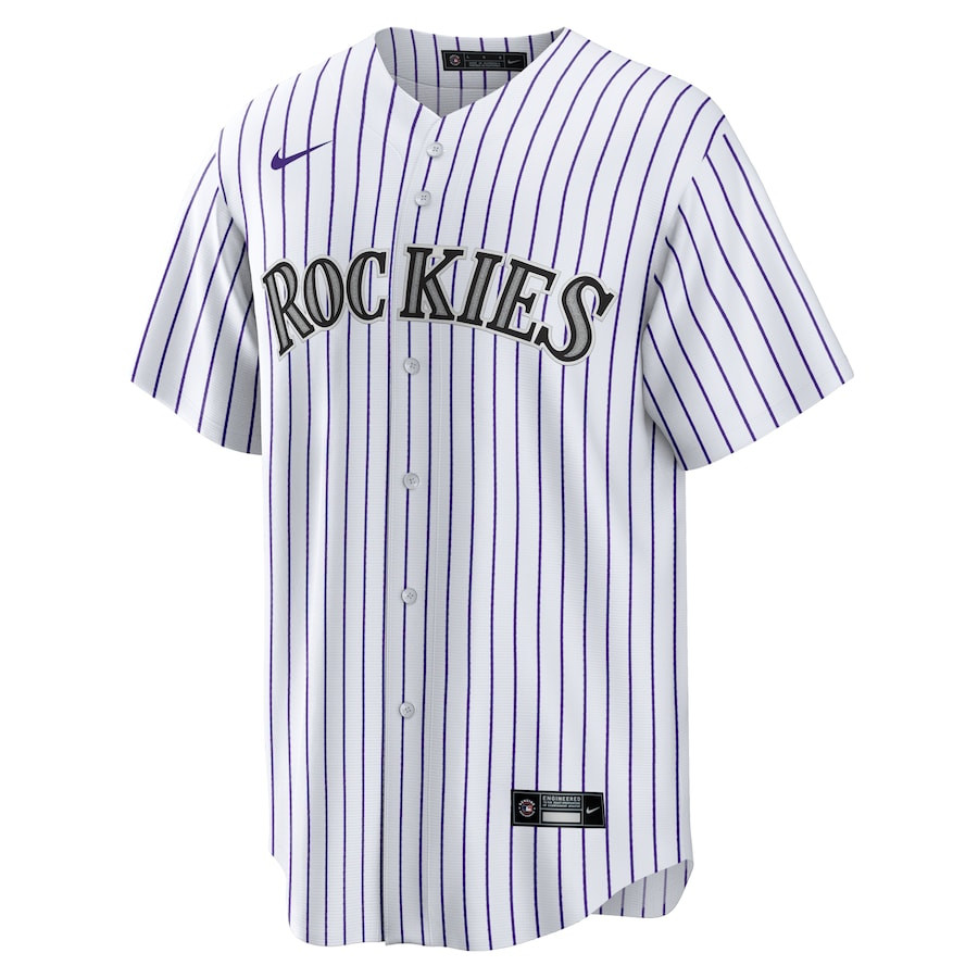 Alternative view of Ezequiel Tovar 14 Colorado Rockies Home Men Jersey - White