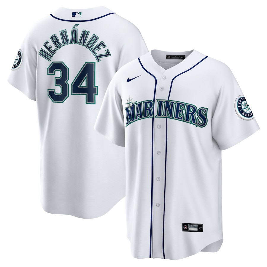 Felix Hernandez 34 Seattle Mariners 2023 Hall of Fame Home Men Jersey - White 