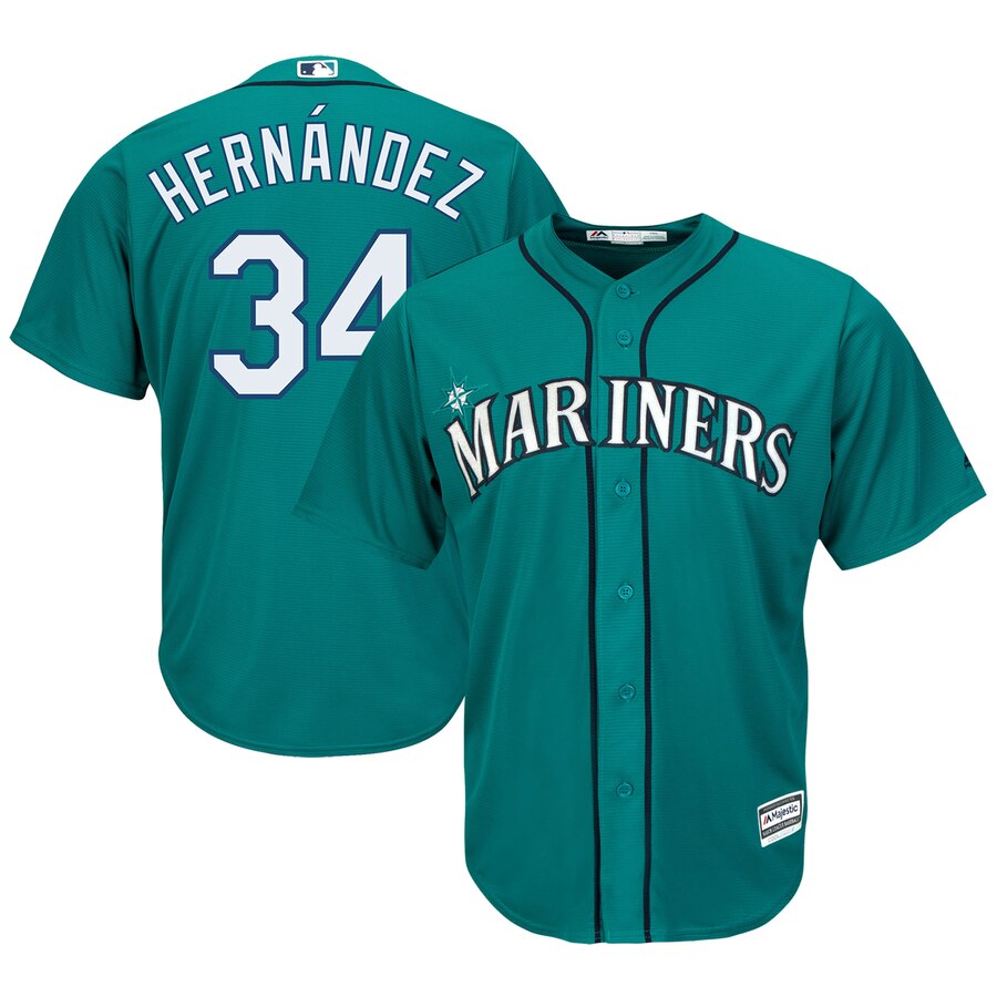 Felix Hernandez Seattle Mariners Majestic Cool Base Player Jersey – Northwest Green