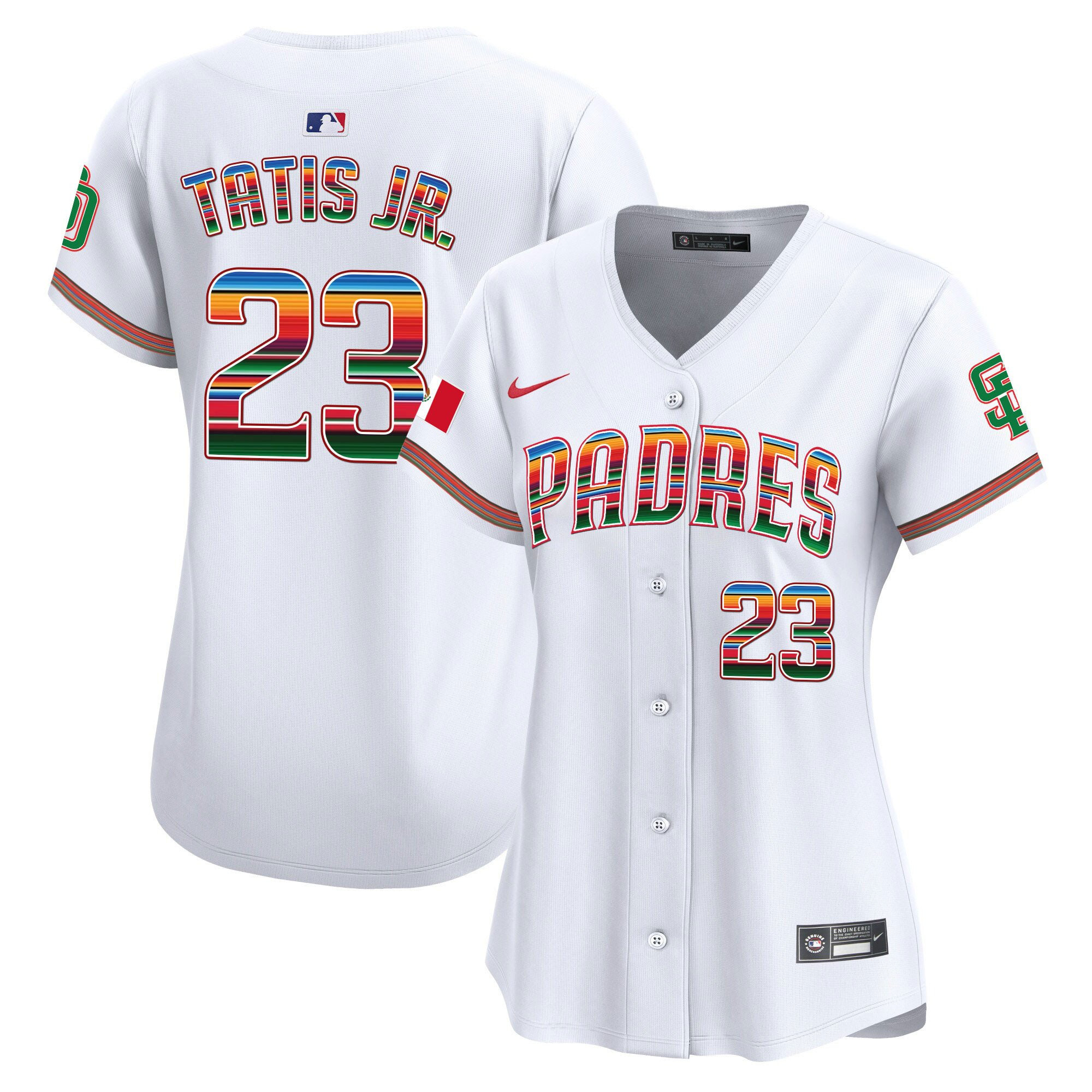 Fernando Tatis Jr 23 San Diego Padres Mexico Women Jersey - White 