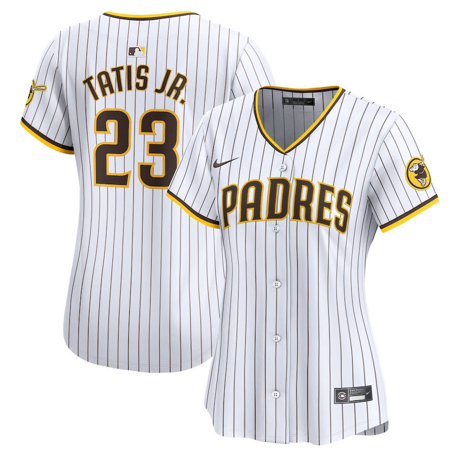 Fernando Tatis Jr. 23 San Diego Padres Women Home Limited Player Jersey - White 
