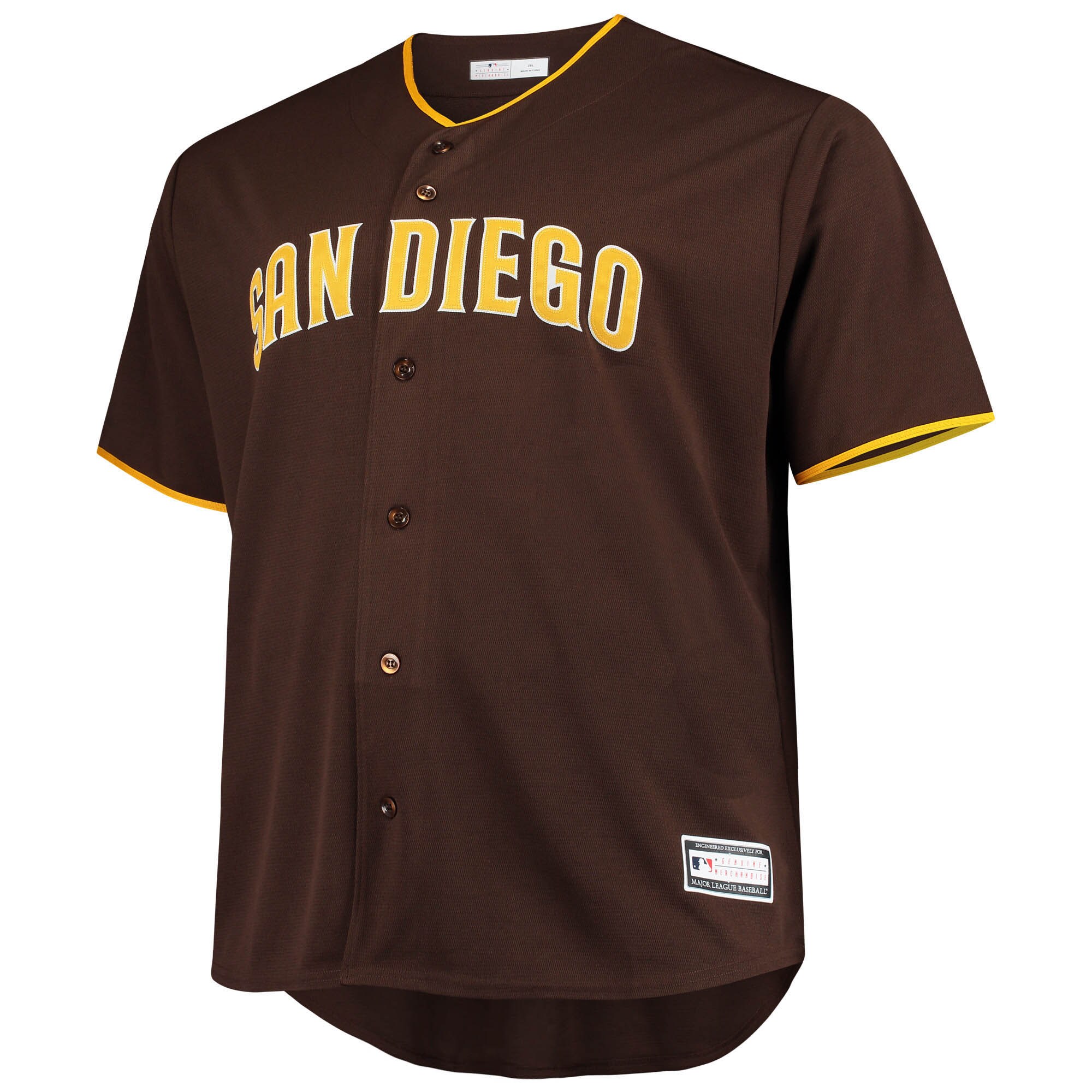 Alternative view of Fernando Tatis Jr. San Diego Padres Big & Tall Replica Player Jersey - Brown