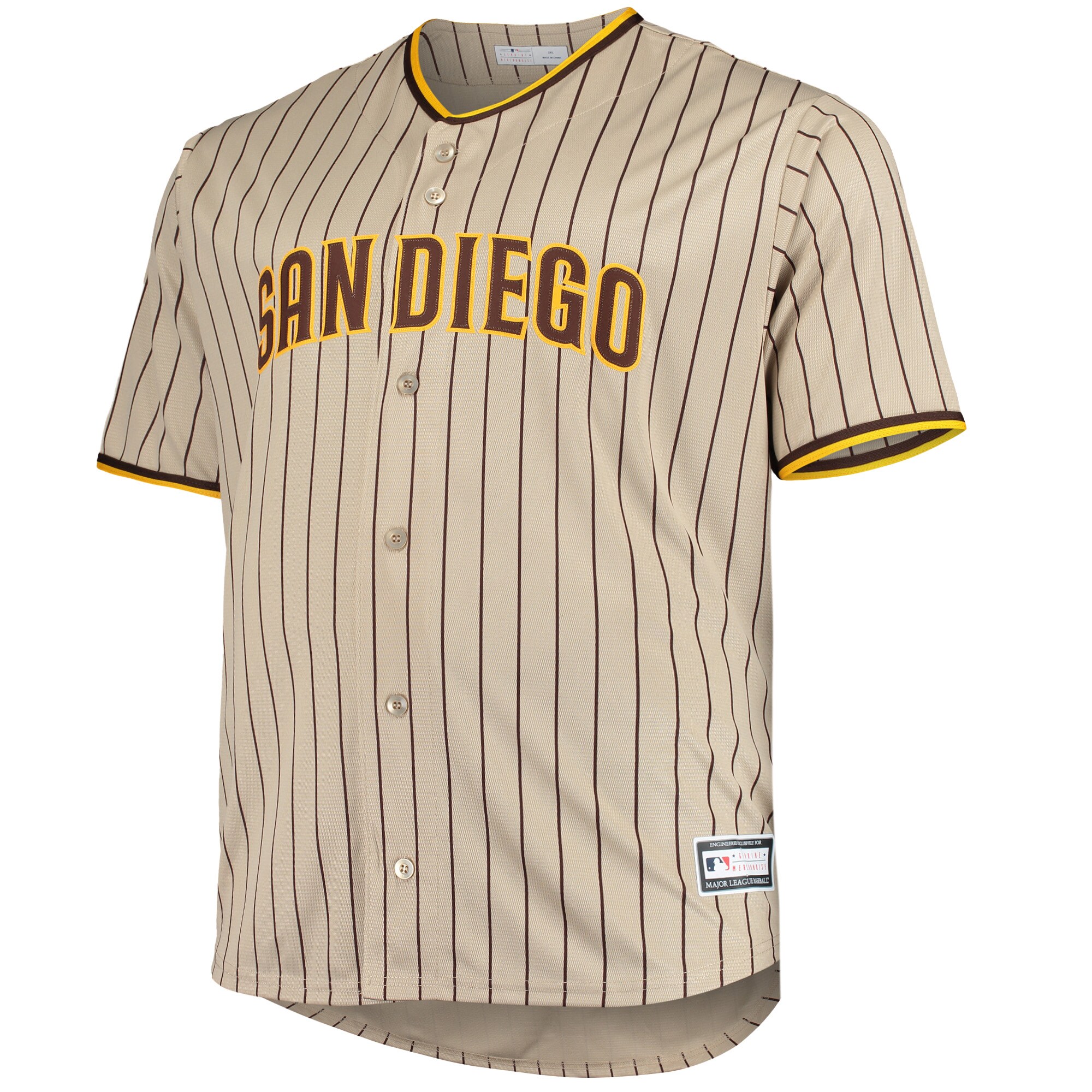 Alternative view of Fernando Tatis Jr. San Diego Padres Big & Tall Replica Player Jersey - Sand