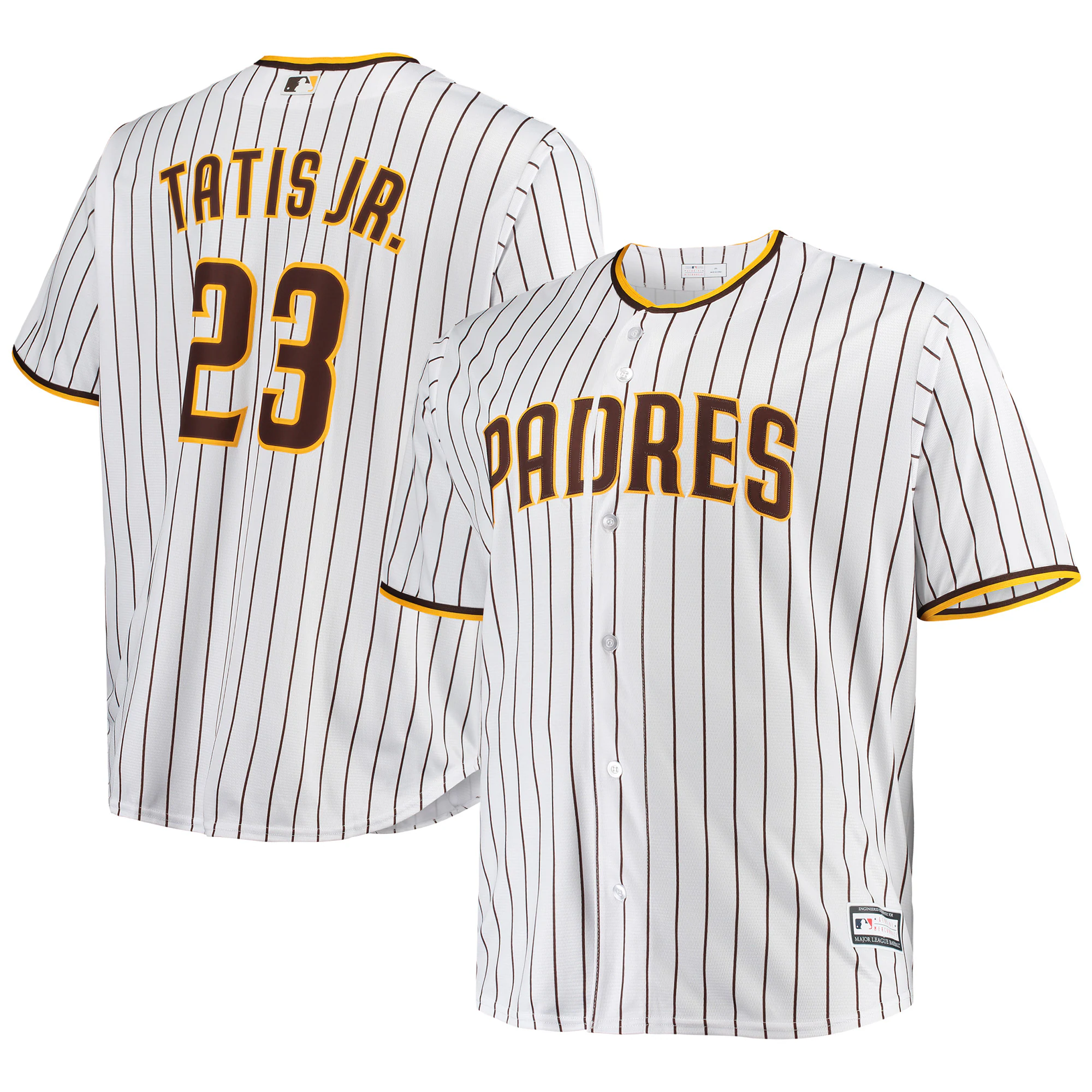Alternative view of Fernando Tatis Jr. San Diego Padres Big & Tall Replica Player Jersey – White