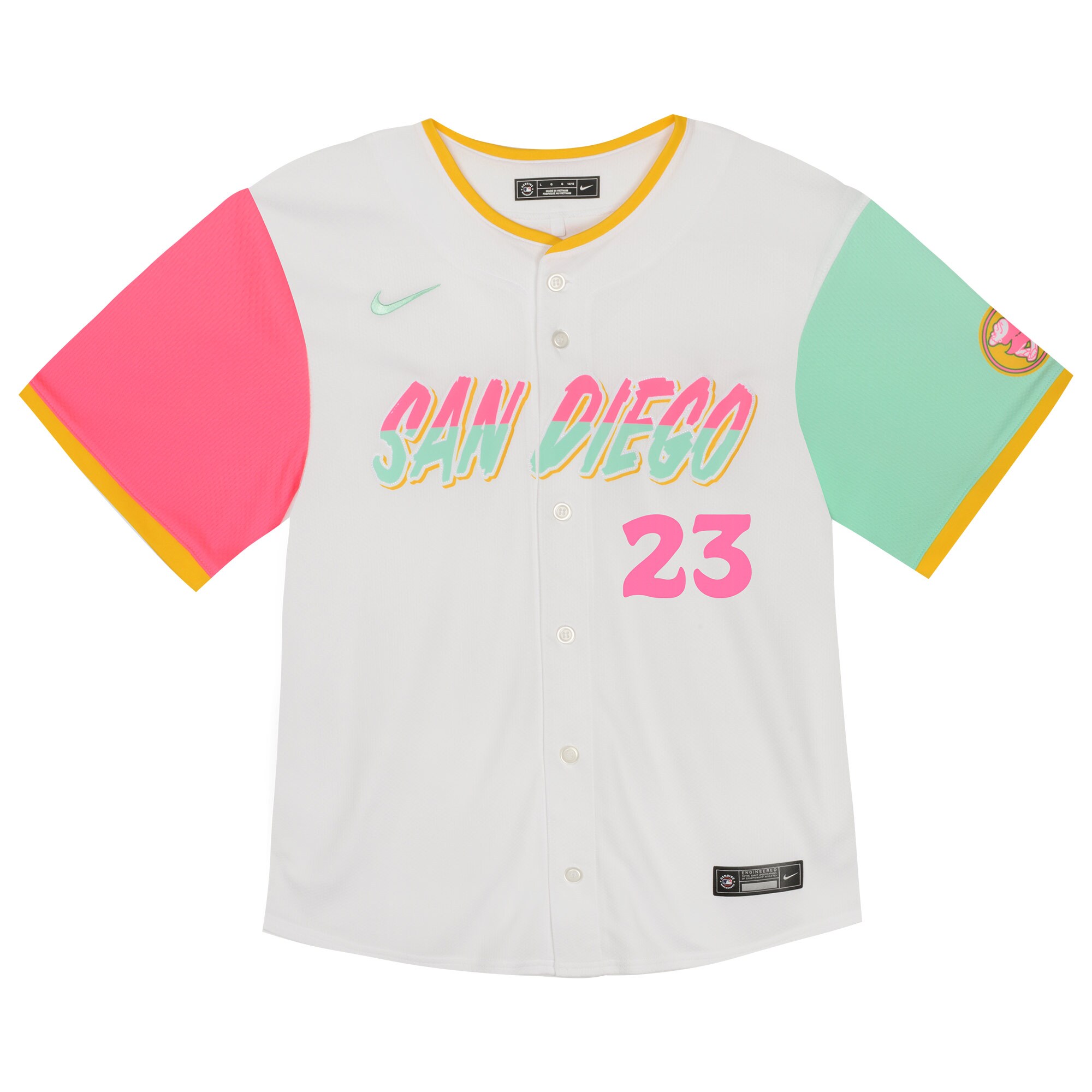 Alternative view of Fernando Tatis Jr. San Diego Padres Toddler City Connect Limited Player Jersey - White