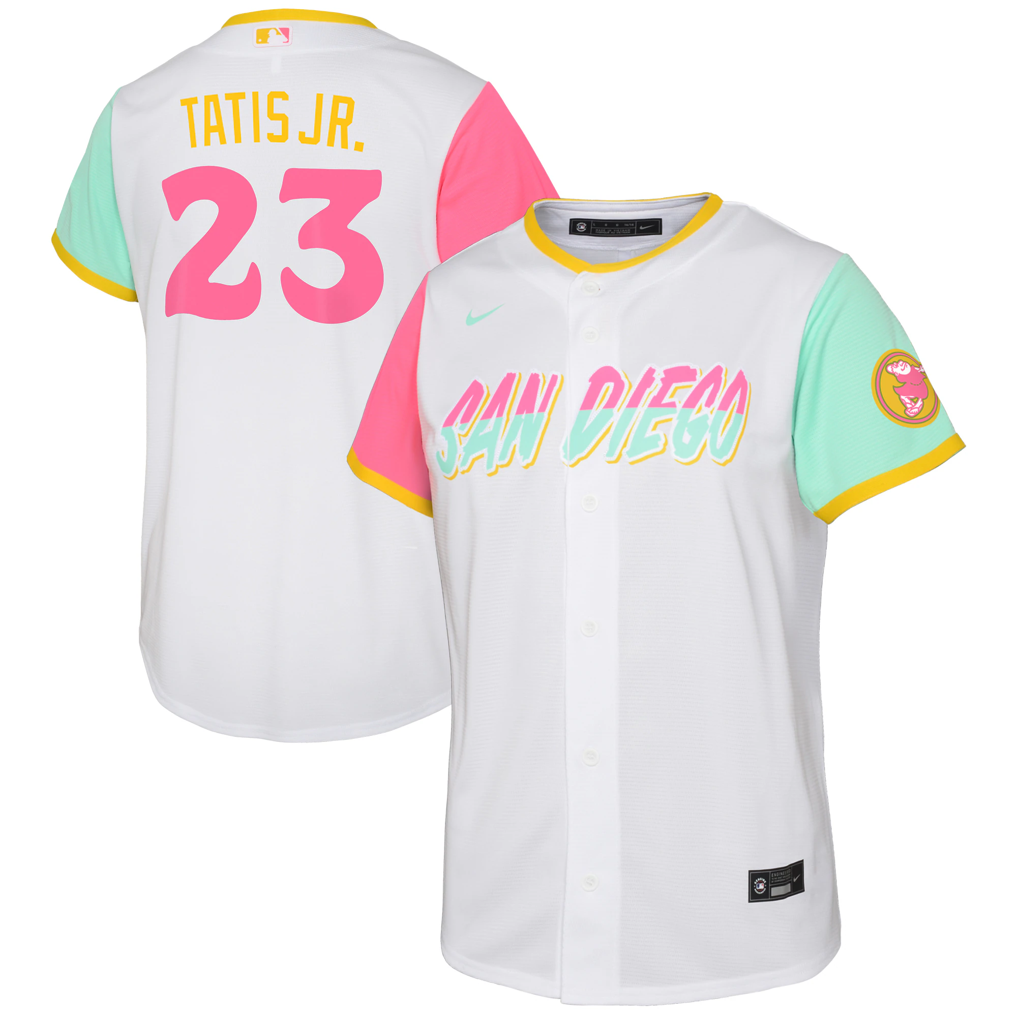 Fernando Tatis Jr. San Diego Padres Youth 2022 City Connect Replica Player Jersey - White