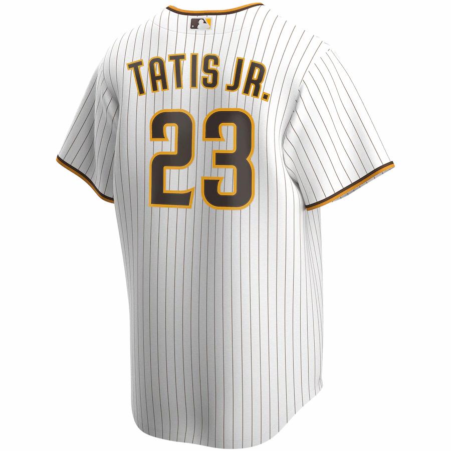 Alternative view of Fernando TatÃƒÆ’Ã‚Â­s Jr. San Diego Padres Home 2020 Replica Player Jersey - White/brown