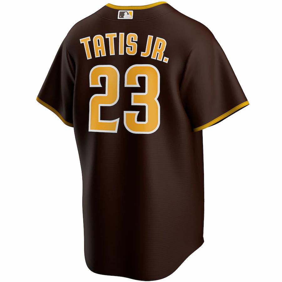 Alternative view of Fernando TatÃƒÆ’Ã‚Â­s Jr. San Diego Padres Road 2020 Replica Player Jersey - Brown
