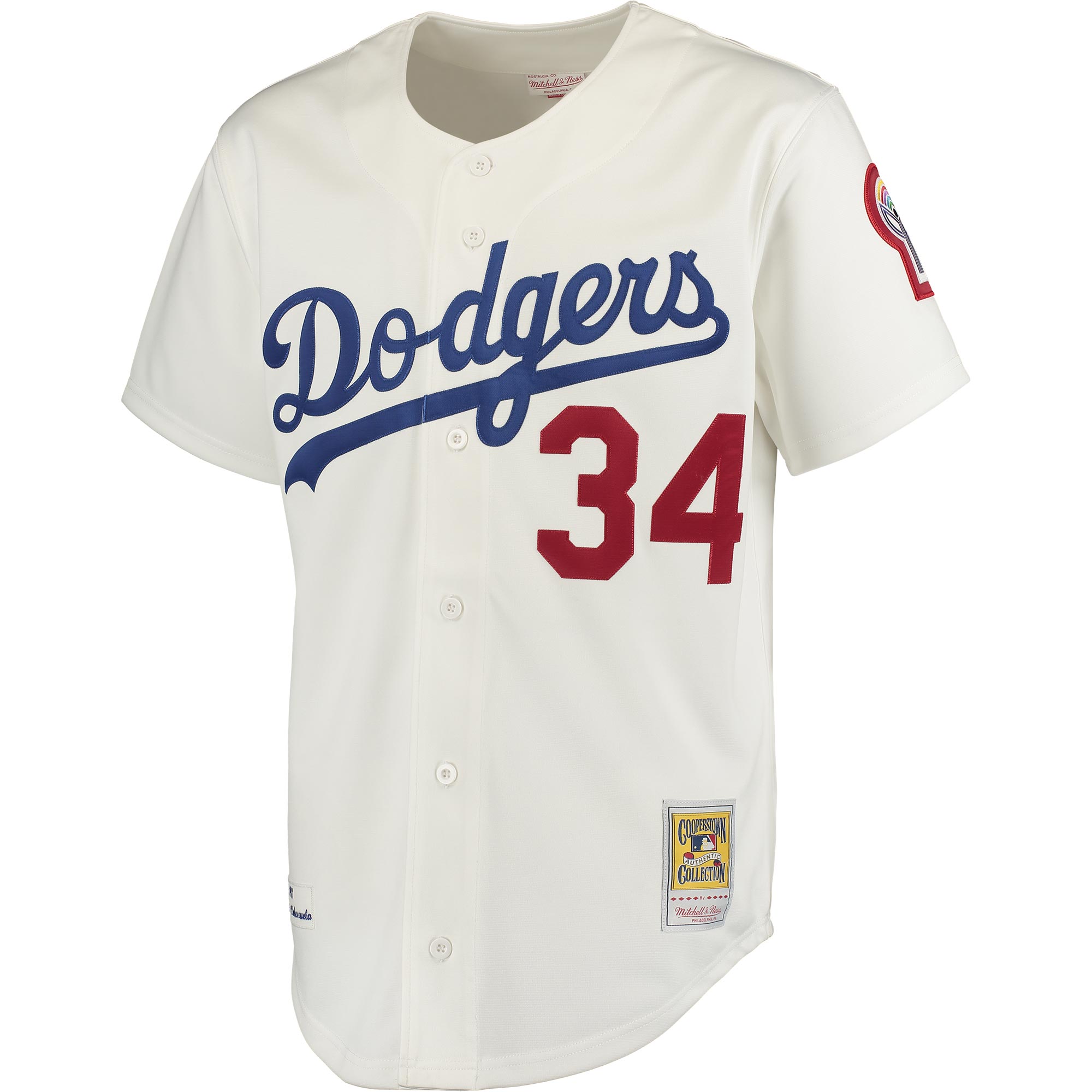 Alternative view of Fernando Valenzuela Los Angeles Dodgers Mitchell & Ness Authentic Jersey - White