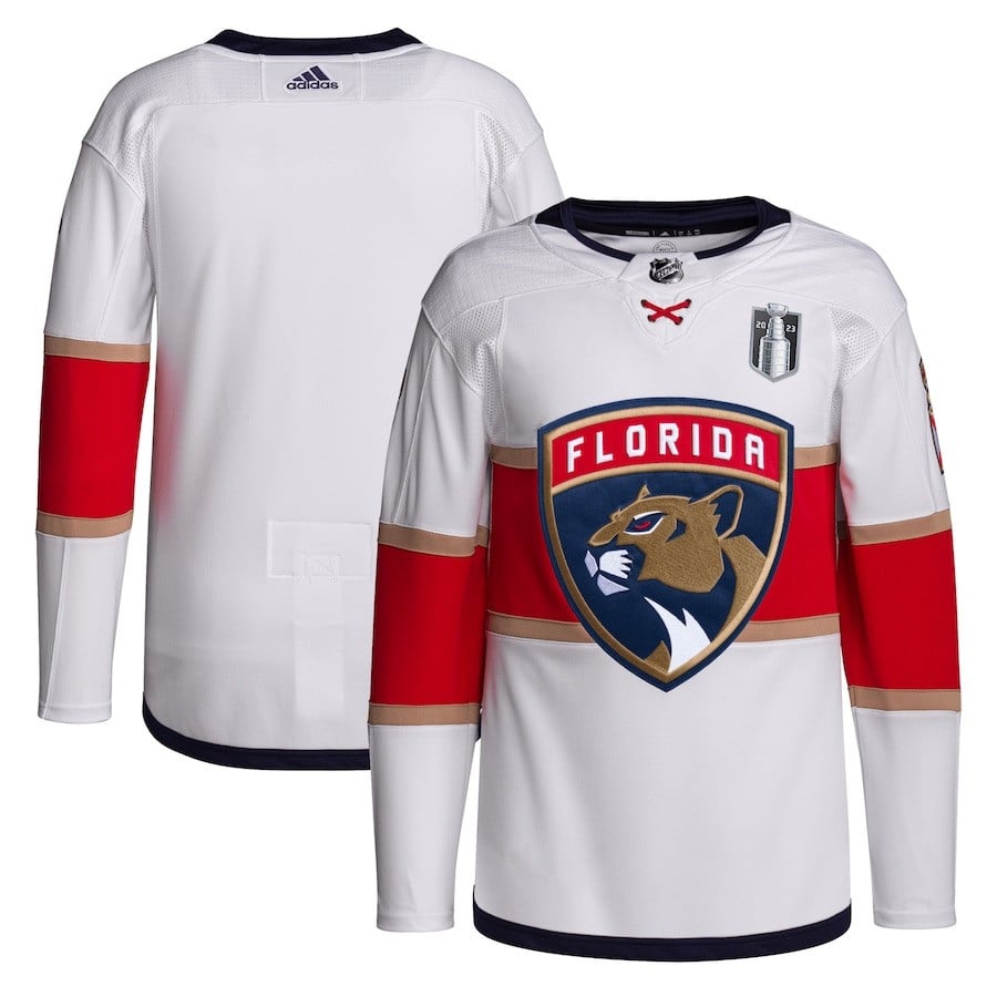 Florida Panthers 2023 Stanley Cup Final Away Primegreen Jersey - White - JS560 