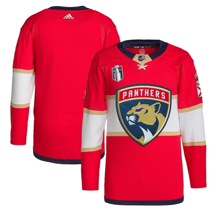 Florida Panthers 2023 Stanley Cup Final Home Primegreen Jersey - Red - JS916 