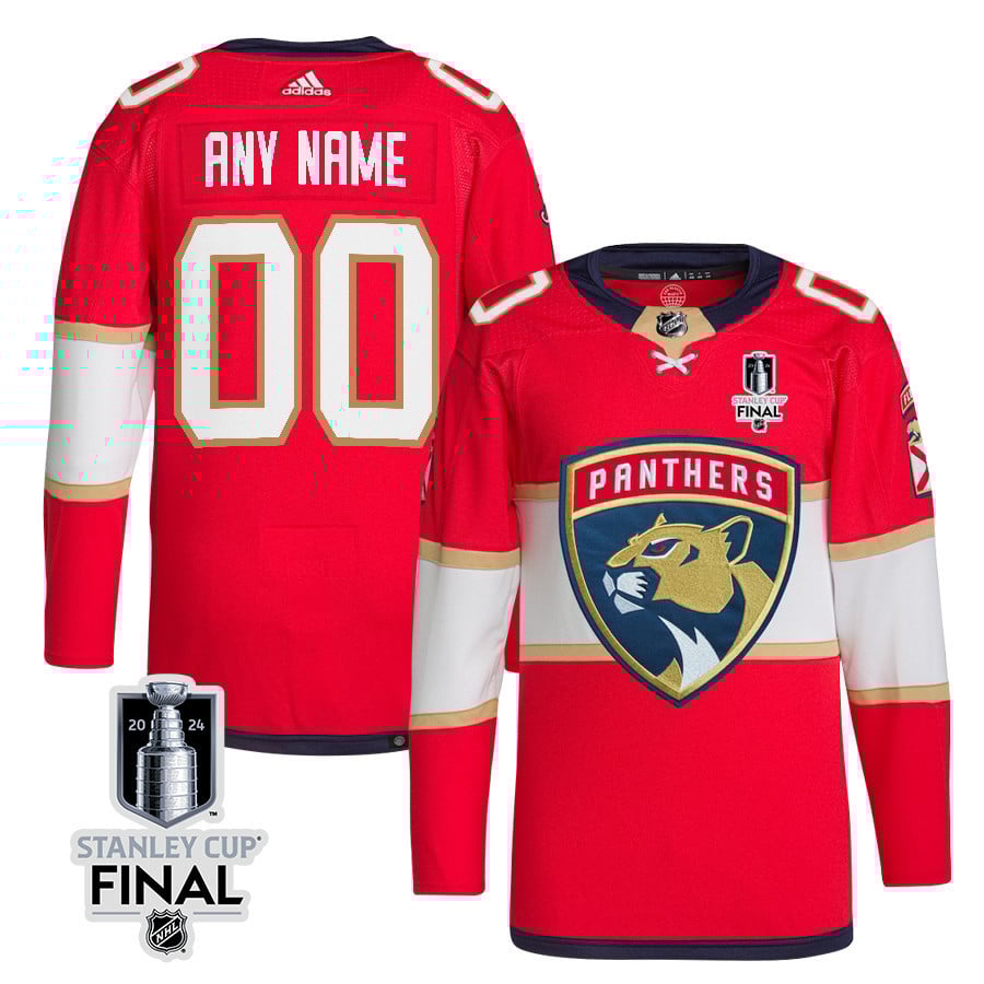 Florida Panthers 2024 STANLEY CUP Final Home Breakaway Jersey Customized - Men, Red - JS178 
