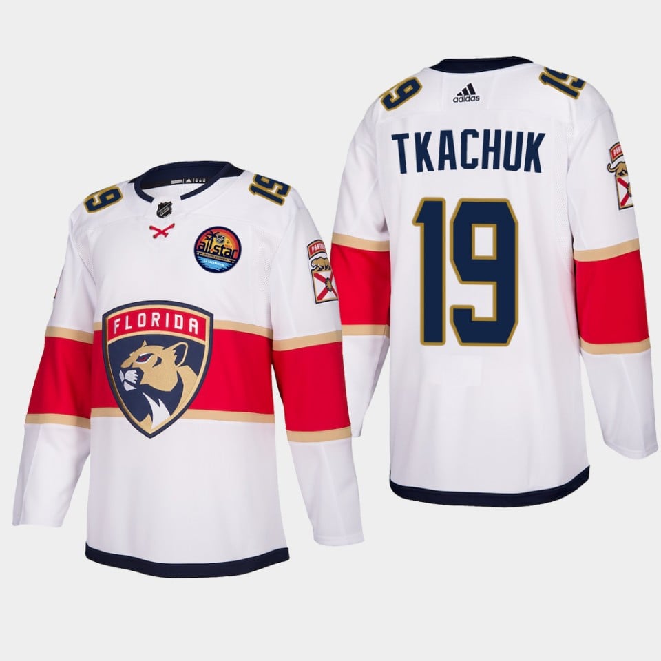 Florida Panthers Matthew Tkachuk 19 2023 All-Star Patch Away White Jersey - JS354 