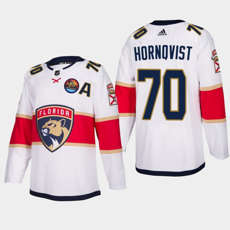 Florida Panthers Patric Hornqvist 70 2023 All-Star Patch Away White Jersey - JS885 