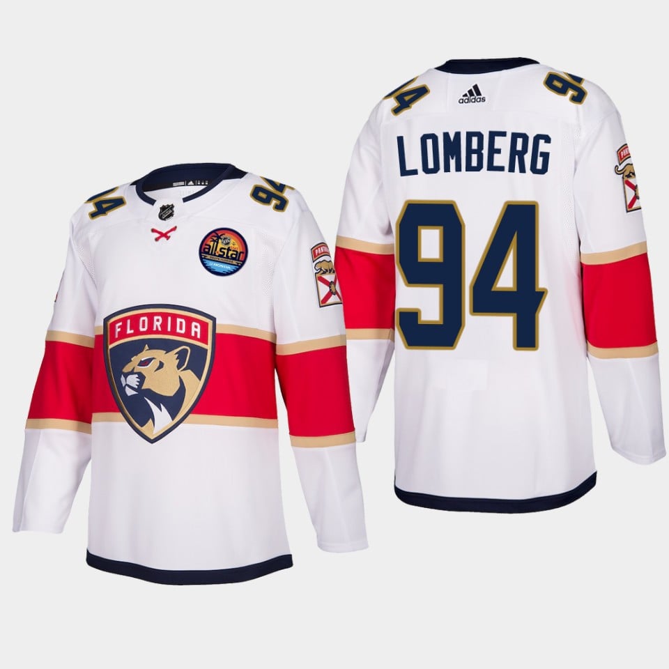 Florida Panthers Ryan Lomberg 94 2023 All-Star Patch Away White Jersey - JS621 