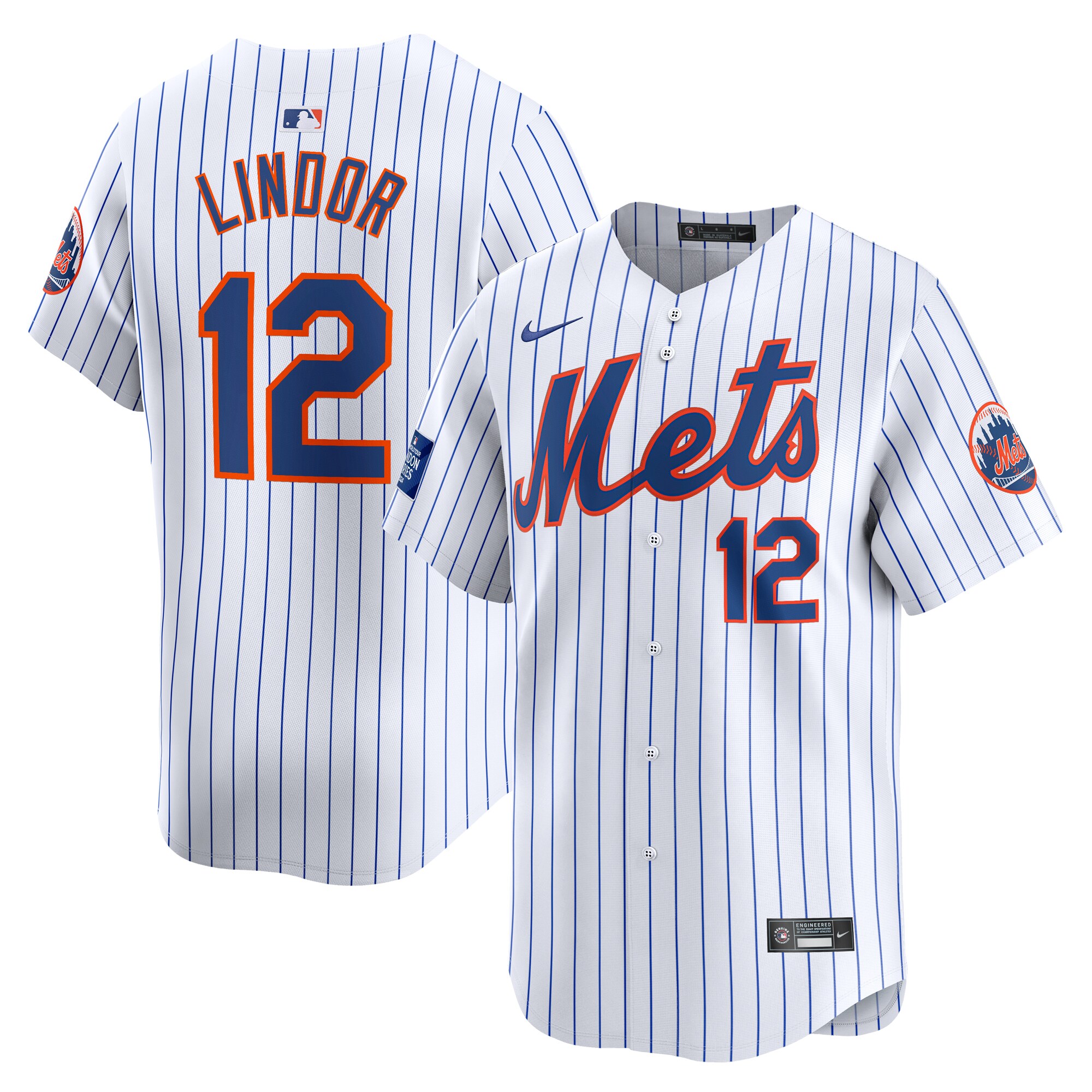 Francisco Lindor New York Mets 2024 Mlb World Tour London Series Home Limited Player Jersey - White