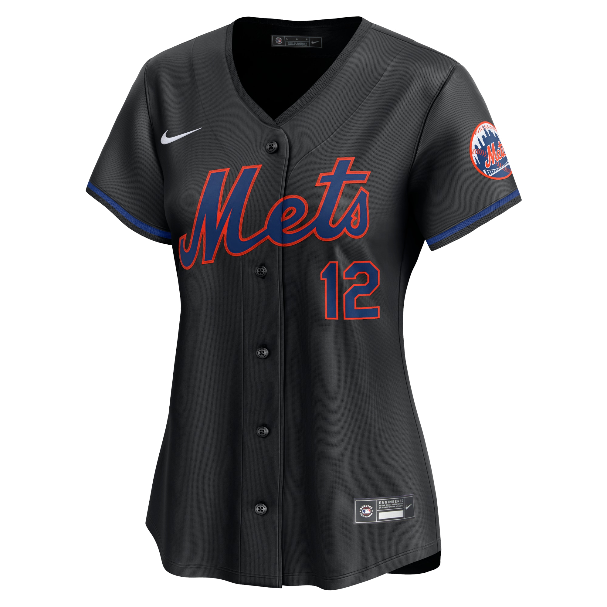 Alternative view of Francisco Lindor New York Mets Women's Alternate Limited Player JerseyÃƒâ€šÃ‚Â ÃƒÂ¢Ã¢â€šÂ¬Ã¢â‚¬Å“ Black