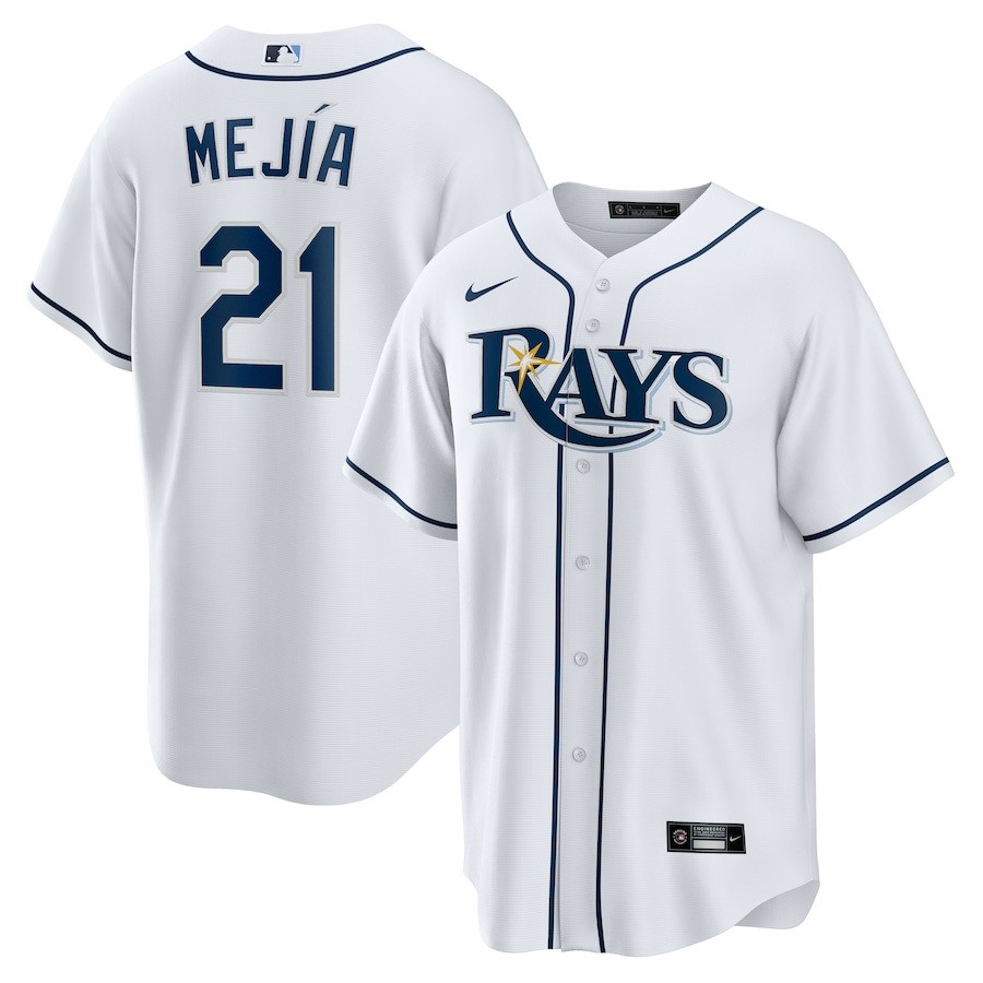 Francisco Mejía 21 Tampa Bay Rays Home Team Men Jersey - White - JS152 