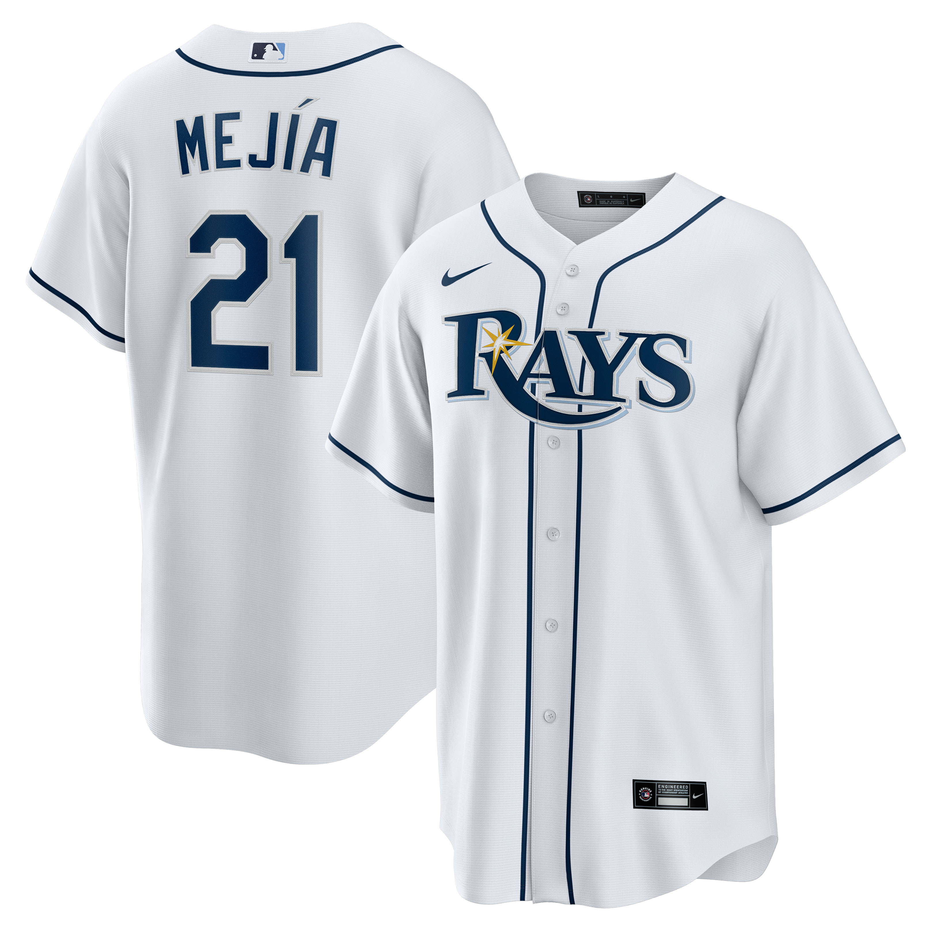 Francisco MejÃƒÆ’Ã‚Â­a Tampa Bay Rays Home Replica Player Jersey - White