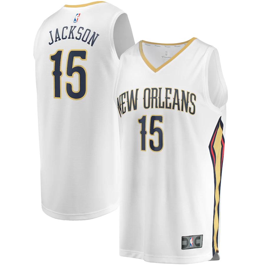 Frank Jackson New Orleans Pelicans Fanatics Branded Fast Break Player Replica Jersey - Association Edition - White