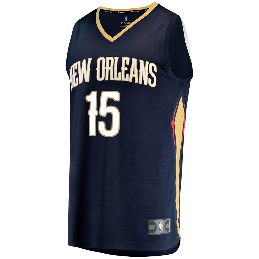 Alternative view of Frank Jackson New Orleans Pelicans Fanatics Branded Fast Break Replica Player Jersey - Icon Edition - Navy