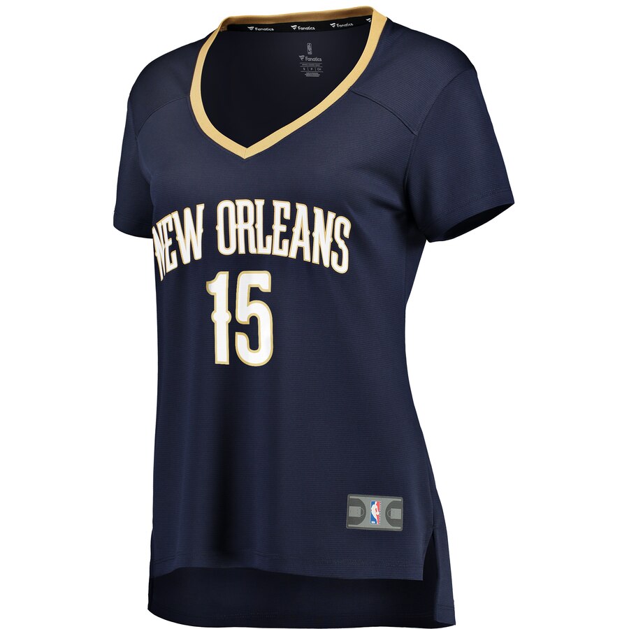 Alternative view of Frank Jackson New Orleans Pelicans Fanatics Branded Women's Fast Break Player Replica Jersey - Icon Edition - Navy