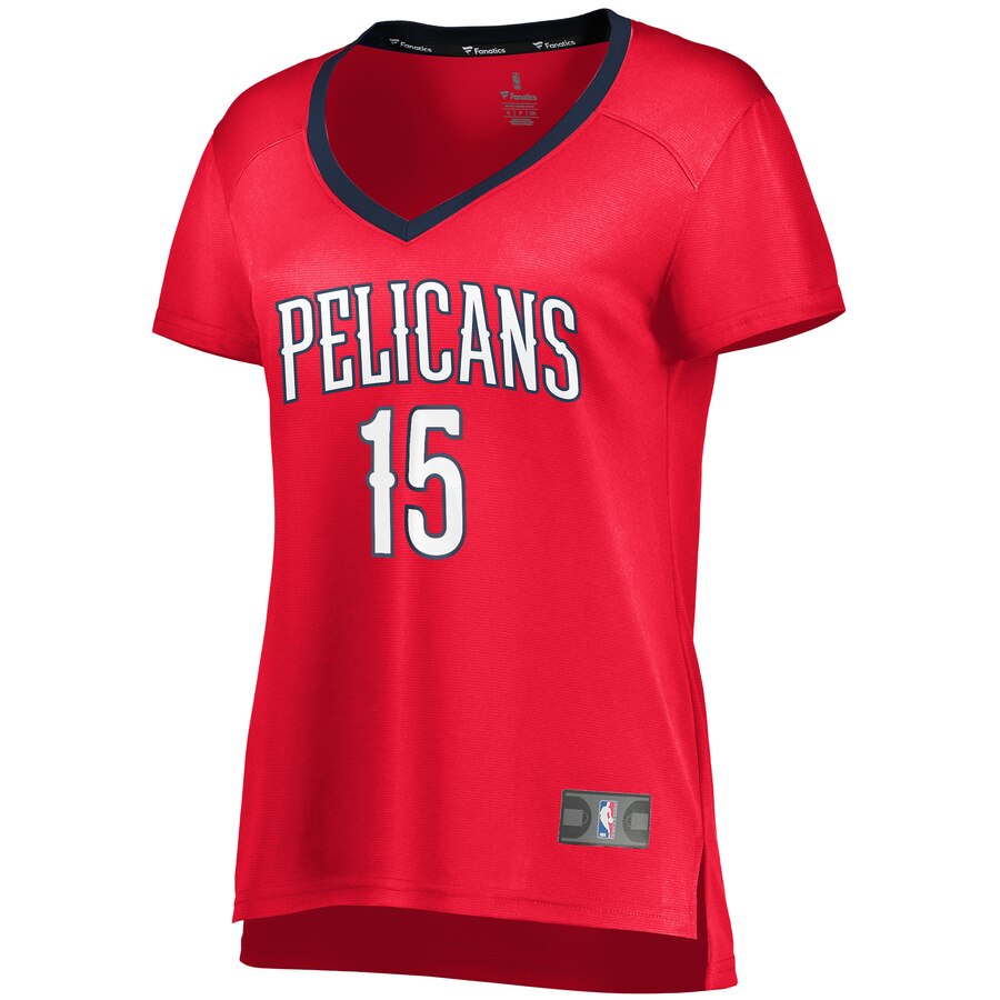 Alternative view of Frank Jackson New Orleans Pelicans Fanatics Branded Women's Fast Break Player Replica Jersey - Statement Edition - Red