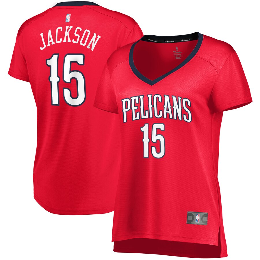 Frank Jackson New Orleans Pelicans Fanatics Branded Women's Fast Break Player Replica Jersey - Statement Edition - Red