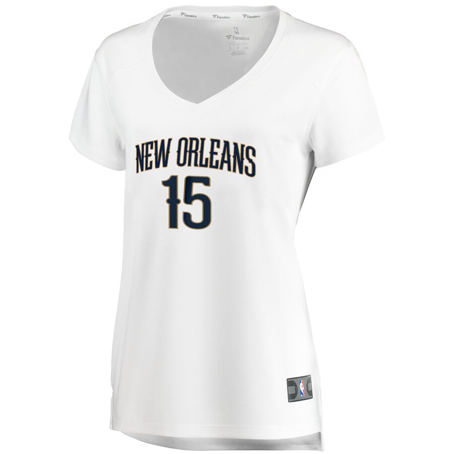 Alternative view of Frank Jackson New Orleans Pelicans Fanatics Branded Women's Fast Break Replica Jersey - Association Edition - White