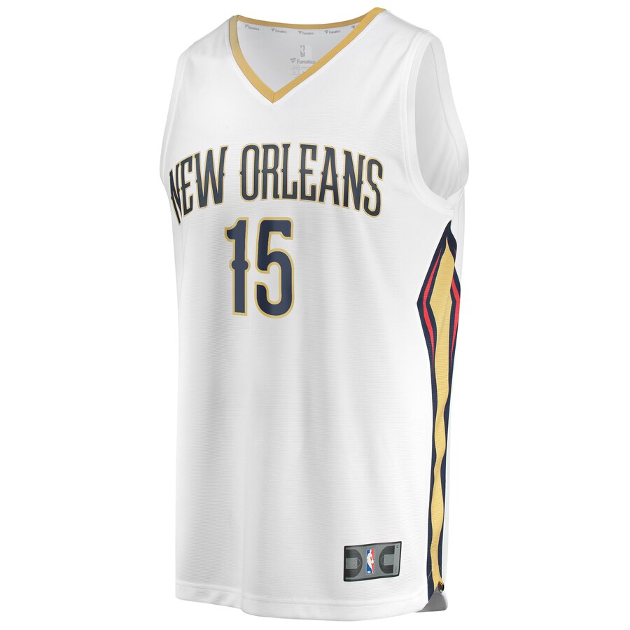 Alternative view of Frank Jackson New Orleans Pelicans Fanatics Branded Youth Fast Break Replica Player Jersey - Association Edition - White